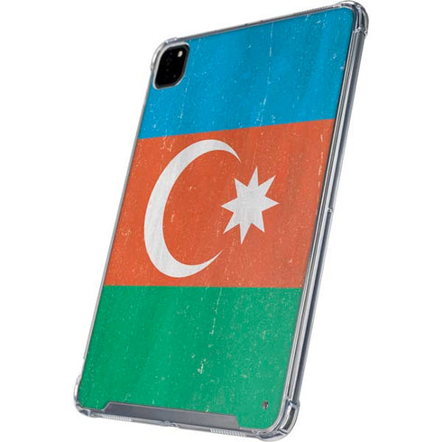 Azerbaijan Flag Distressed iPad Pro 12.9in (2020) Clear Case